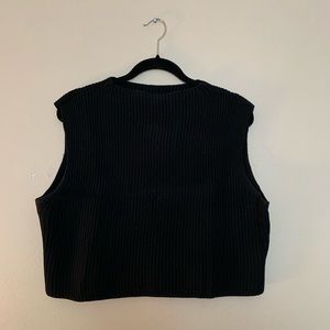 Club Monaco szL cropped rib knit sweater